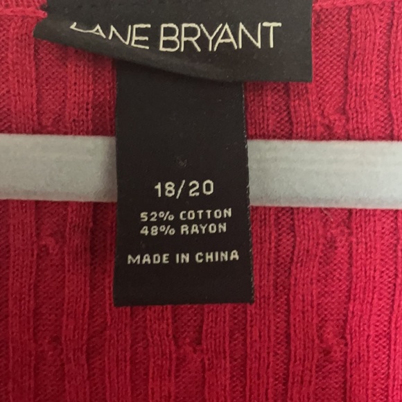Lane Bryant Women’s Red V-Neck Sweater - Picture 3 of 7